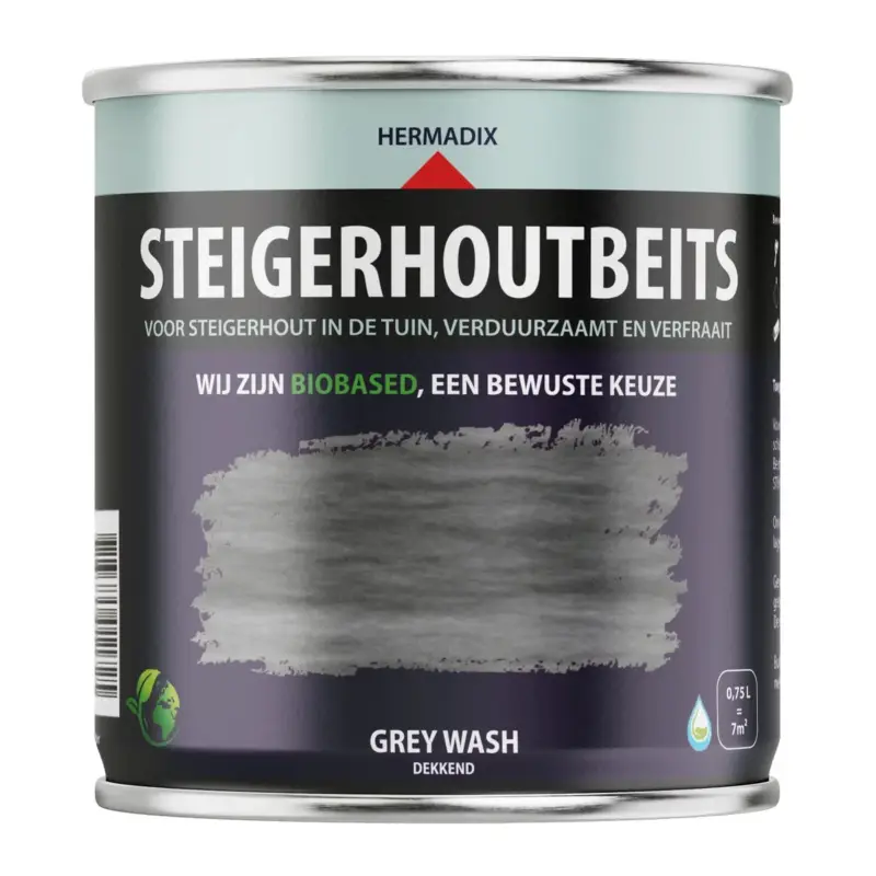 Hermadix Steigerhoutbeits Greywash-750 ML Korting
