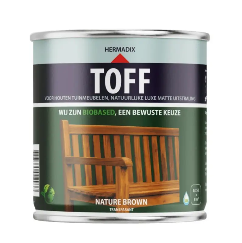 Hoge Kwaliteit Hermadix Toff Hardhout Olie Nature Brown-750 ML