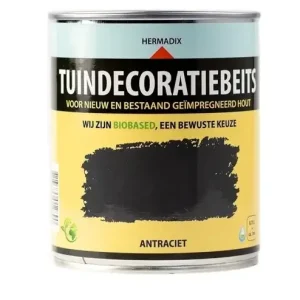Gecertificeerd Hermadix Tuindecoratiebeits Dekkend Antraciet 706-750 ML