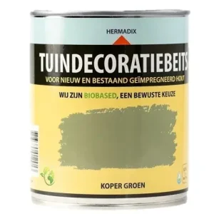 Hermadix Tuindecoratiebeits Dekkend Koper Groen 707-750 ML Gecertificeerd