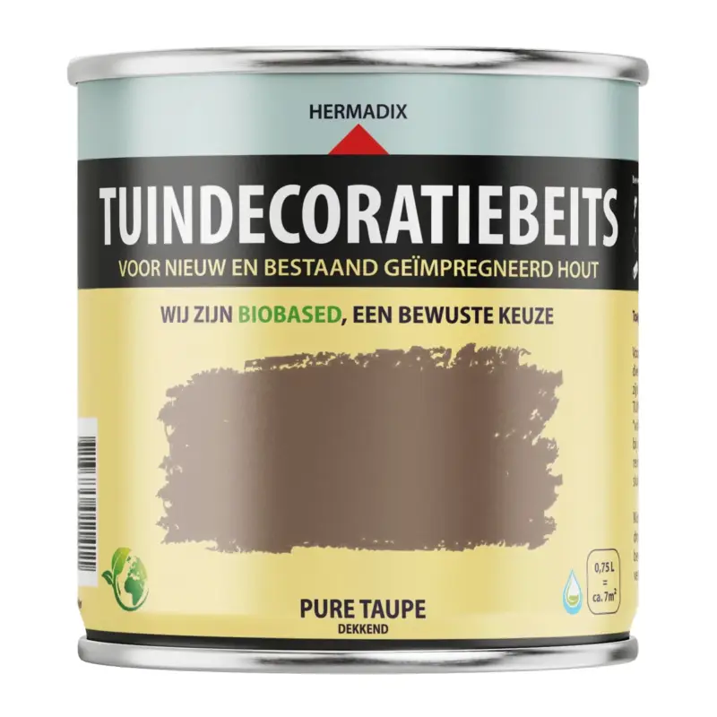 Hermadix Tuindecoratiebeits Dekkend Pure Taupe 715-750 ML Finale Uitverkoop