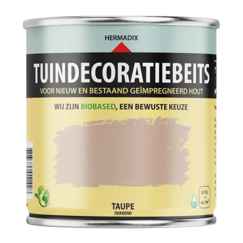 Hermadix Tuindecoratiebeits Dekkend Taupe 716-750 ML Uitverkoop