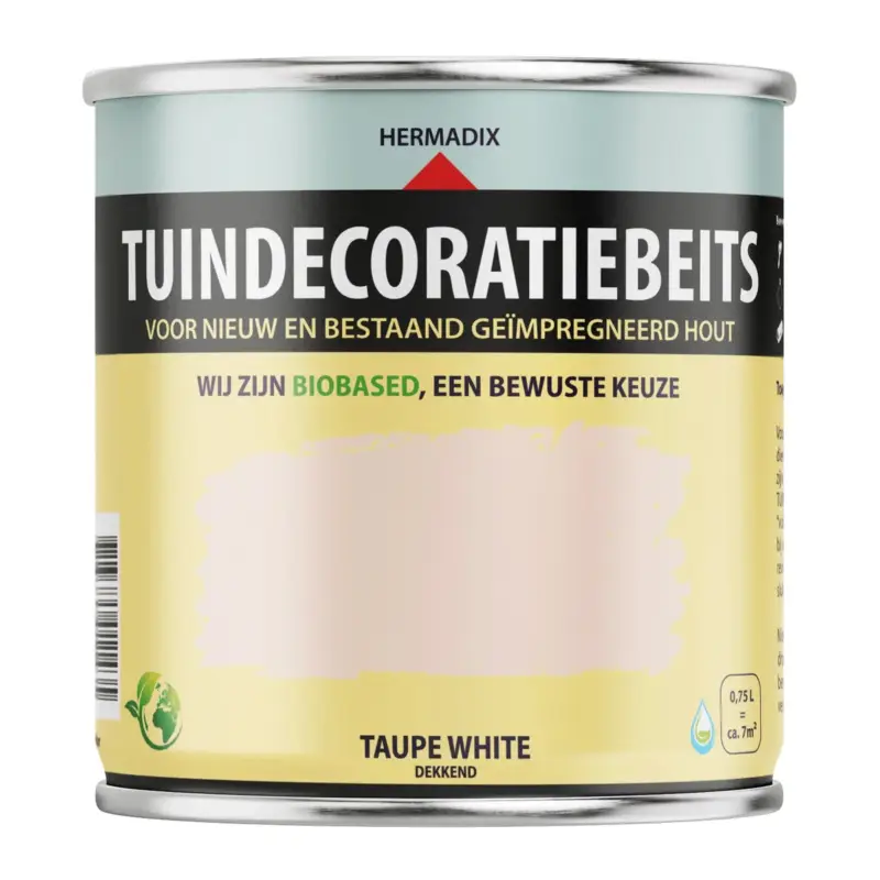 Hermadix Tuindecoratiebeits Dekkend Taupe White 717-750 ML Shop Nu