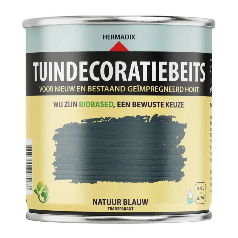 Hermadix Tuindecoratiebeits Transparant Natuurblauw 764-750 ML Weekendaanbieding