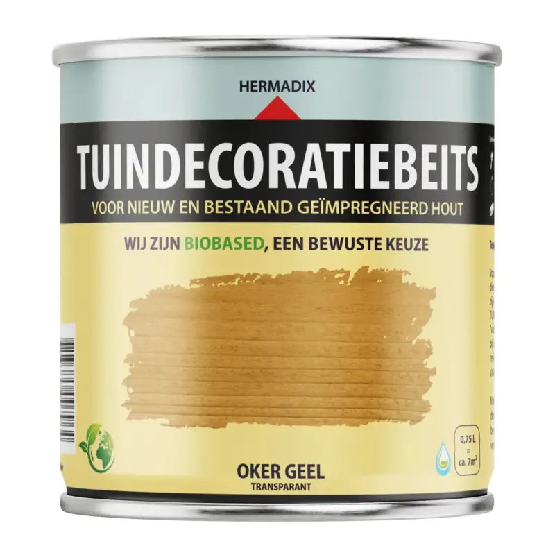 Op = Op Hermadix Tuindecoratiebeits Transparant Oker Geel 762-750 ML