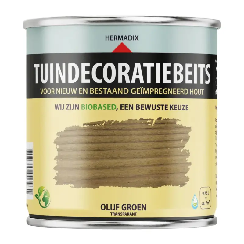 Nu Kopen Hermadix Tuindecoratiebeits Transparant Olijf Groen 763-750 ML