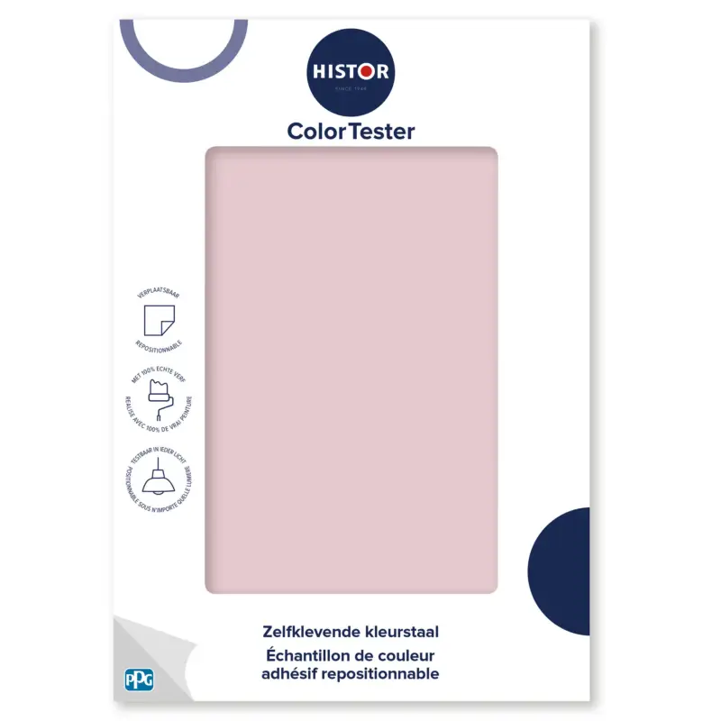 Direct Beschikbaar Kleurstaal Histor Colortester Cake Pop PPG1048-3 | Zelfklevende Kleurstaal-A5 Formaat