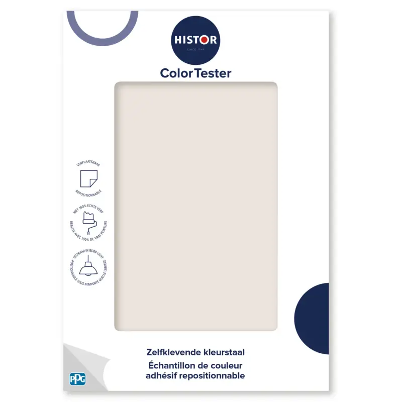 Kleurstaal Histor Colortester Fuzzy Unicorn PPG1076-1 | Zelfklevende Kleurstaal-A5 Formaat Bestel Nu