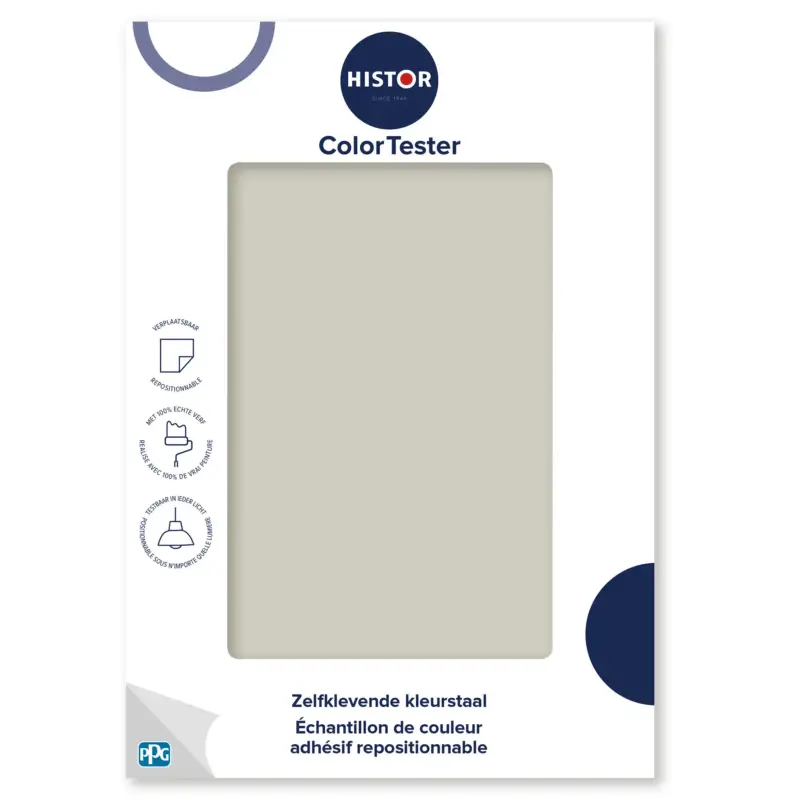 Kleurstaal Histor Colortester Metallic Mist PPG1032-1 | Zelfklevende Kleurstaal-A5 Formaat Superprijs