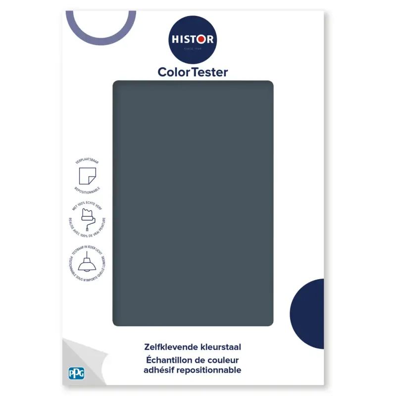 Kleurstaal Histor Colortester Mountain Edge PPG10-09 | Zelfklevende Kleurstaal-A5 Formaat Actieprijs
