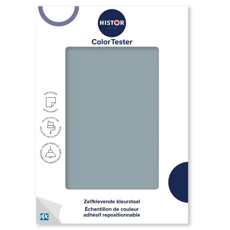 Lage Prijs Kleurstaal Histor Colortester Symmetry PPG1037-4 | Zelfklevende Kleurstaal-A5 Formaat