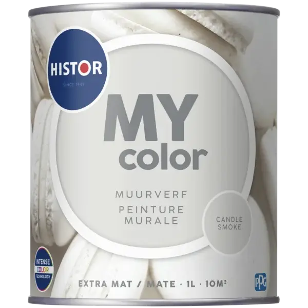 Laatste Versie Histor MY color Muurverf Extra Mat Candle Smoke-1 LTR