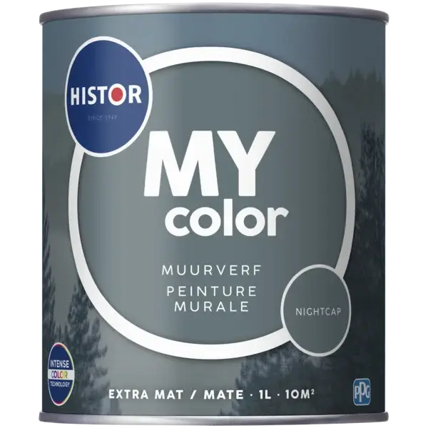 Histor MY color Muurverf Extra Mat Night Cap-1 LTR Beperkte Voorraad