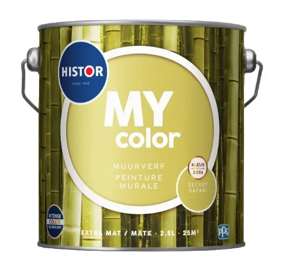 Histor MY color Muurverf Extra Mat Secret Safari PPG1110-4 | Kleur van het Jaar 2026-2,5 LTR Gereduceerde Prijs