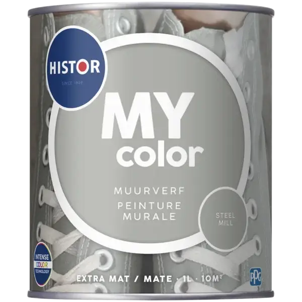 Flitsaanbieding Histor MY color Muurverf Extra Mat Steel Mill-1 LTR