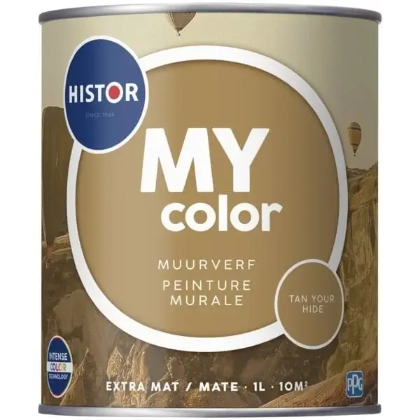 Meest Verkocht Histor MY color Muurverf Extra Mat Tan Your Hide-1 LTR