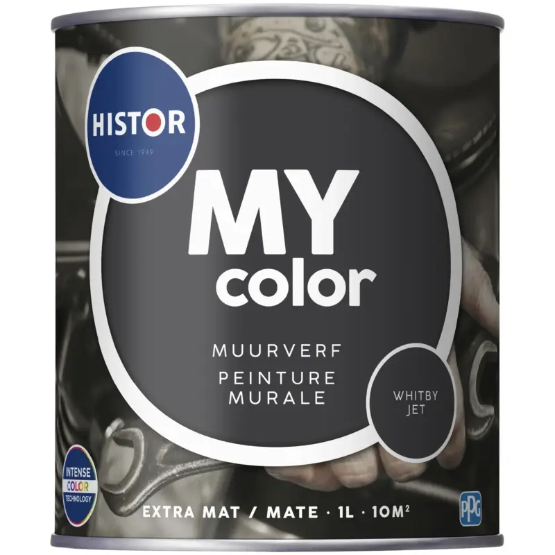 Koop Online Histor MY color Muurverf Extra Mat Whitby Jet-1 LTR