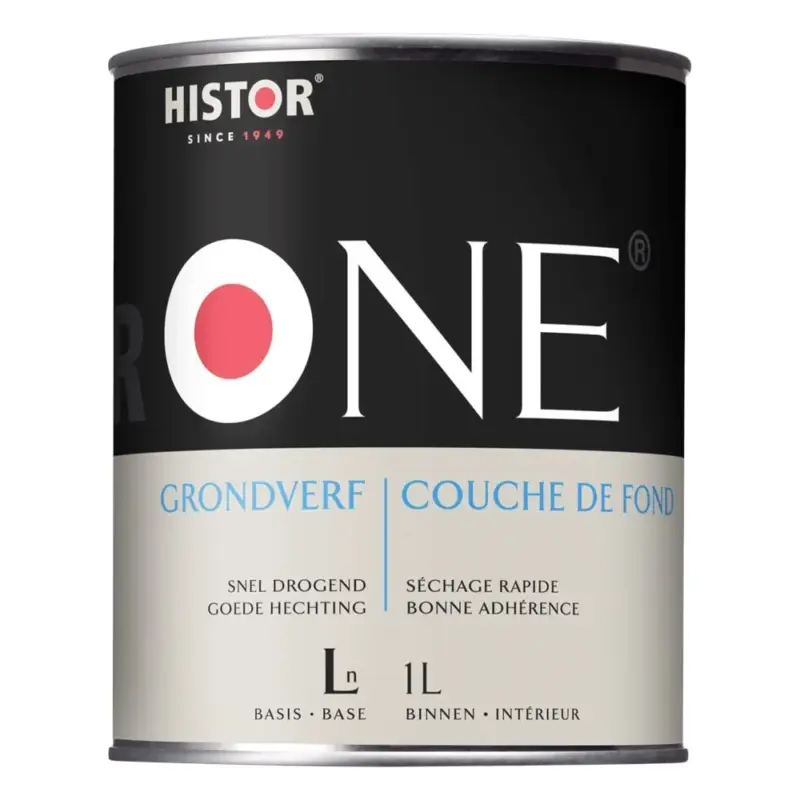 Superprijs Histor One Grondverf Acryl (Watergedragen)-1 LTR - Wit