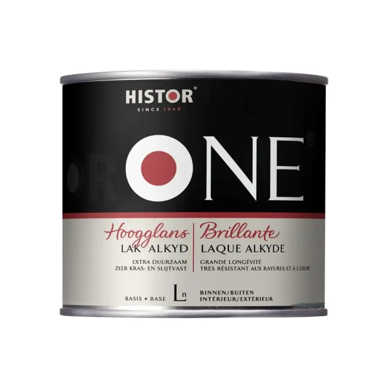 Fabrieksprijs Histor One Lak Hoogglans Alkyd (Terpentinegedragen)-500 ML - Wit