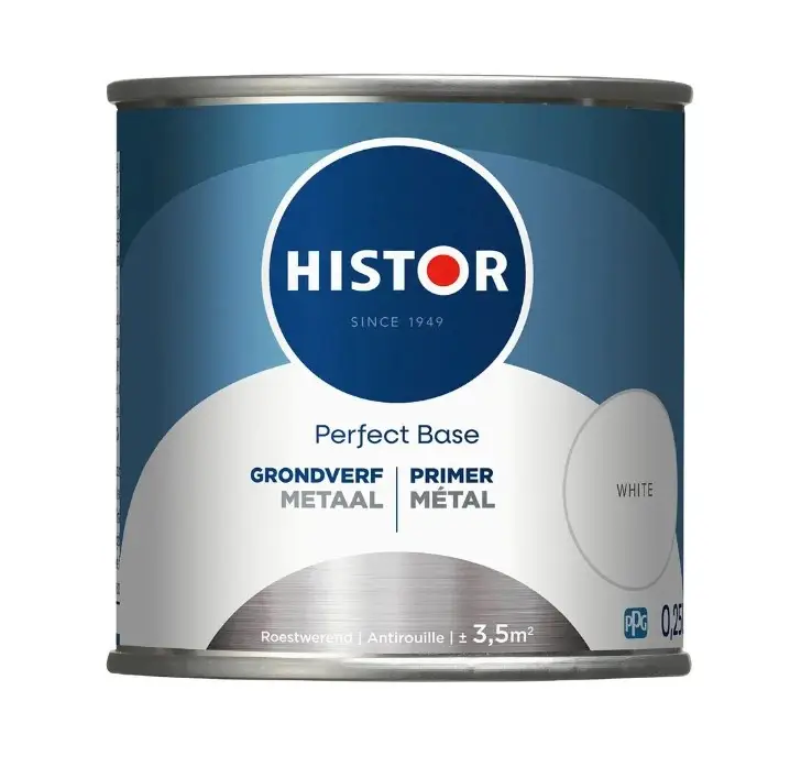 Histor Perfect Base Grondverf Metaal-250 ML - Wit Nieuw