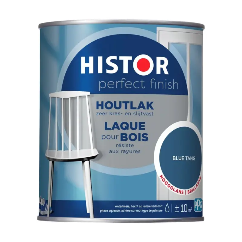Histor Perfect Finish Houtlak Hoogglans Blue Tang-750 ML Beperkte Voorraad