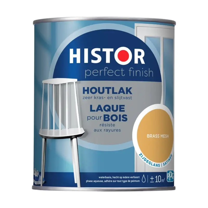Veilige Betaling Histor Perfect Finish Houtlak Zijdeglans Brass Mess-750 ML