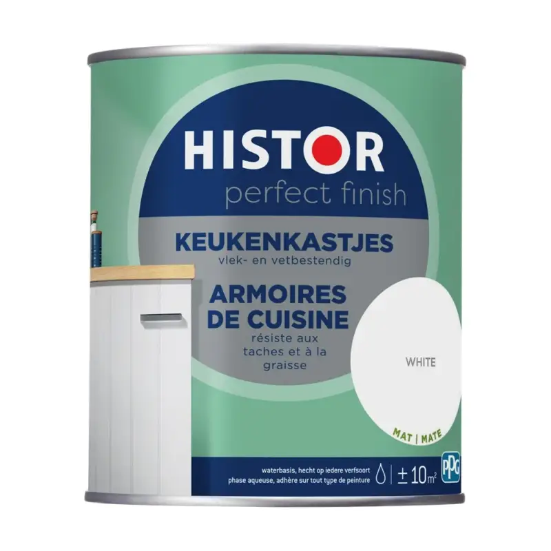 Histor Perfect Finish Keukenkastjes Mat-750 ML - Wit Bestel Nu