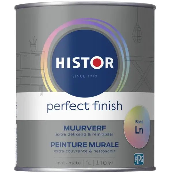 Korting Histor Perfect Finish Muurverf Mat-1 LTR - Wit