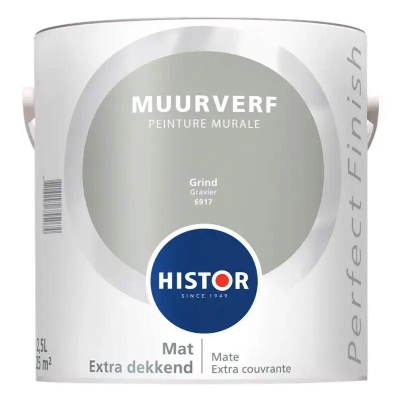 Histor Perfect Finish Muurverf Mat Grind 6917-2,5 LTR Uitverkoop