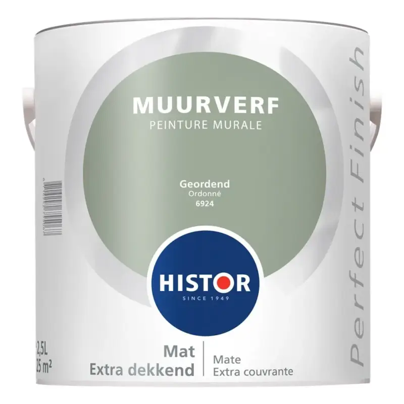 Histor Perfect Finish Muurverf Mat Geordend 6924-2,5 LTR Uitverkoop