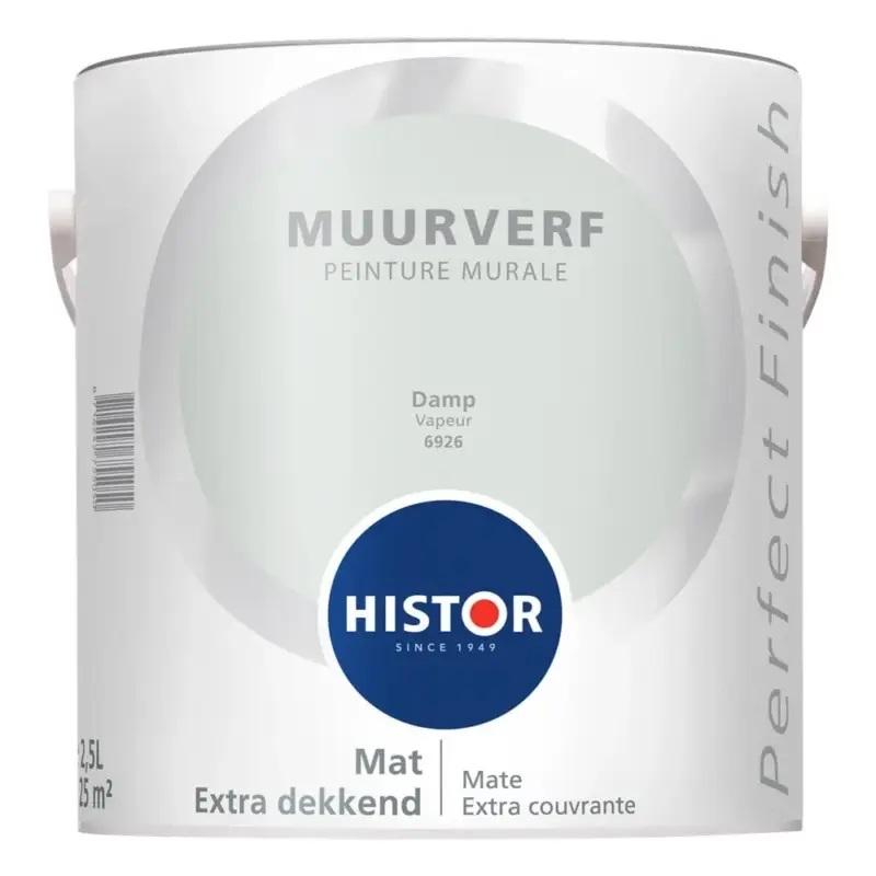 Histor Perfect Finish Muurverf Mat Damp 6926-2,5 LTR Direct Beschikbaar