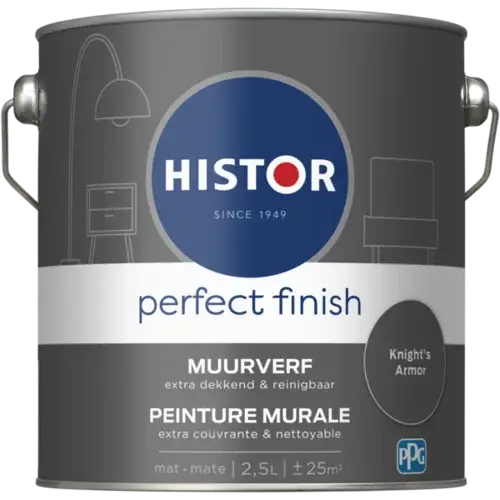Populair Histor Perfect Finish Muurverf Mat Knights Armor PPG1001-6-2,5 LTR