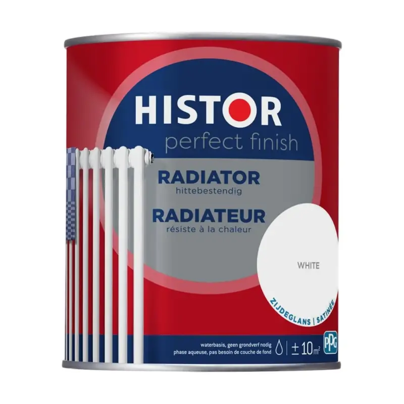 Histor Perfect Finish Radiator Zijdeglans-750 ML - Wit Hete Deal