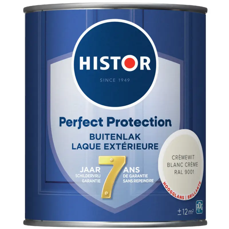 Histor Perfect Protection Buitenlak Hoogglans Cremewit RAL9001-750 ML Finale Uitverkoop