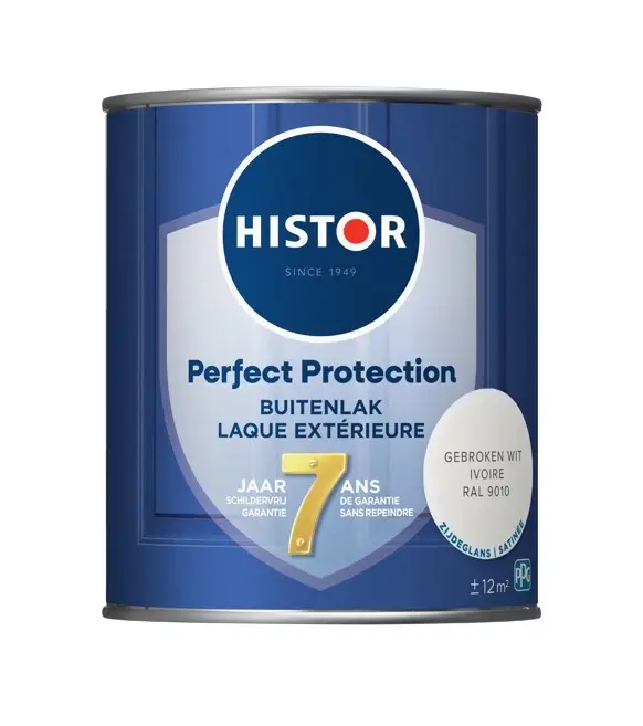 Snelle Levering Histor Perfect Protection Buitenlak Zijdeglans Gebroken Wit RAL9010-750 ML