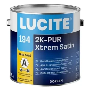 Lucite 194 2K-PUR Xtrem Satin | Let op: exclusief verharder-1 LTR - Wit Express Levering