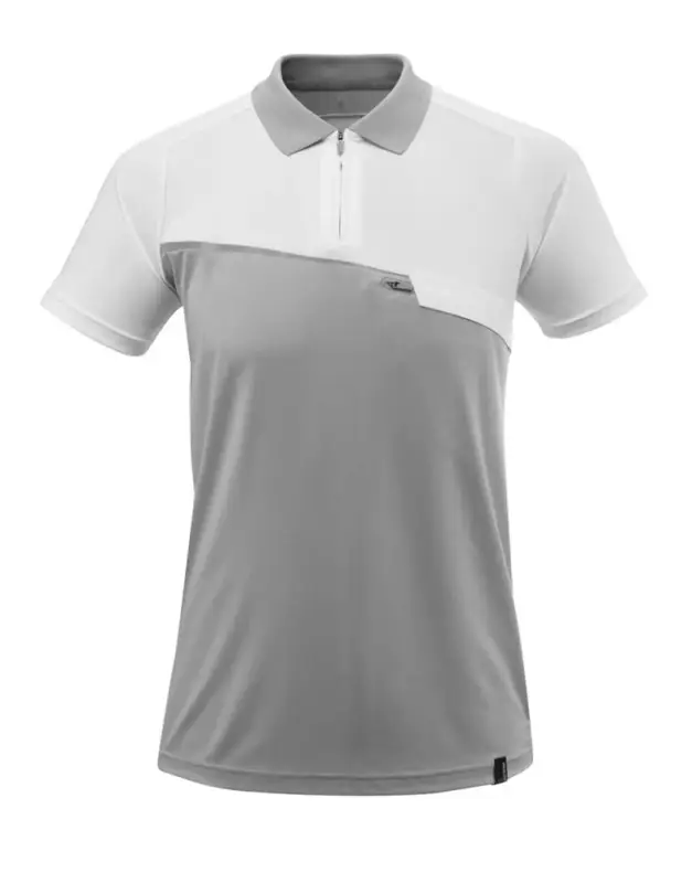 Tijdelijk Beschikbaar Mascot Poloshirt Met Borstzak Grijs/Melee Wit-Per Stuk - Maat S