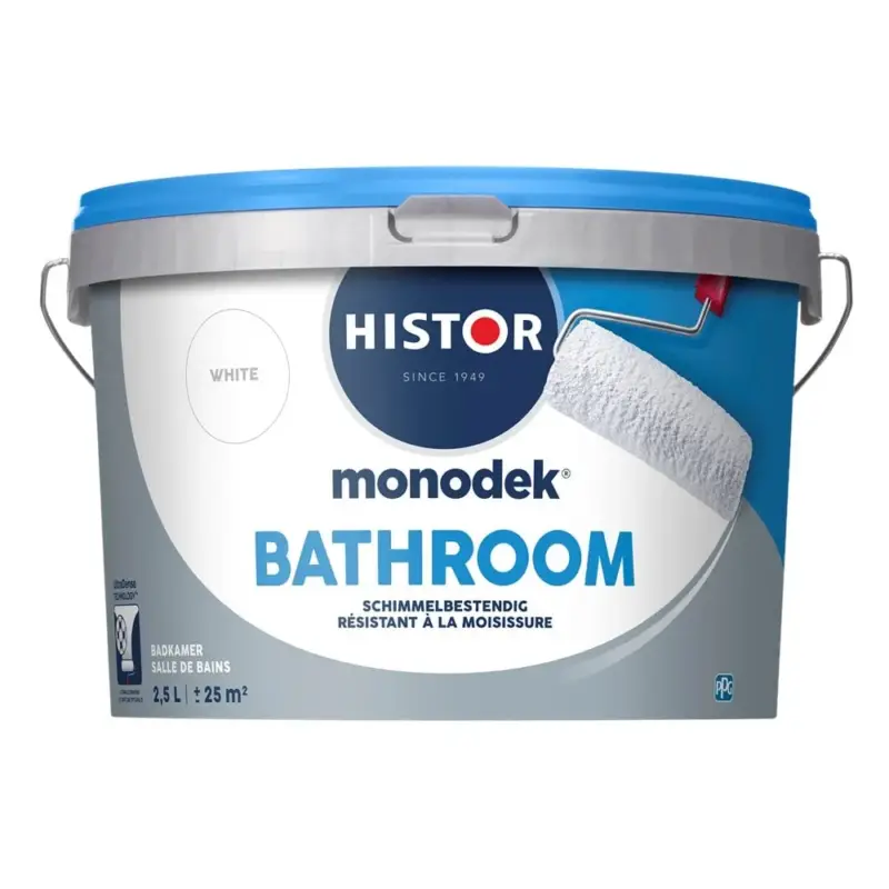 Weekendaanbieding Histor Monodek Badkamer Muurverf-1 LTR - Wit