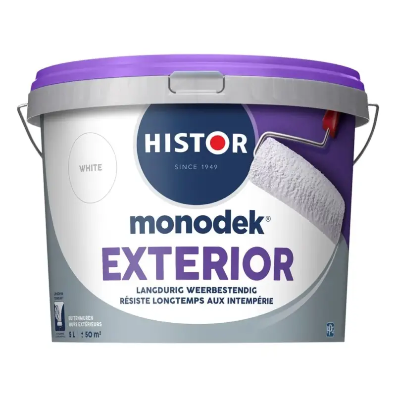 Lage Kosten Histor Monodek Exterior Muurverf-1 LTR - Wit