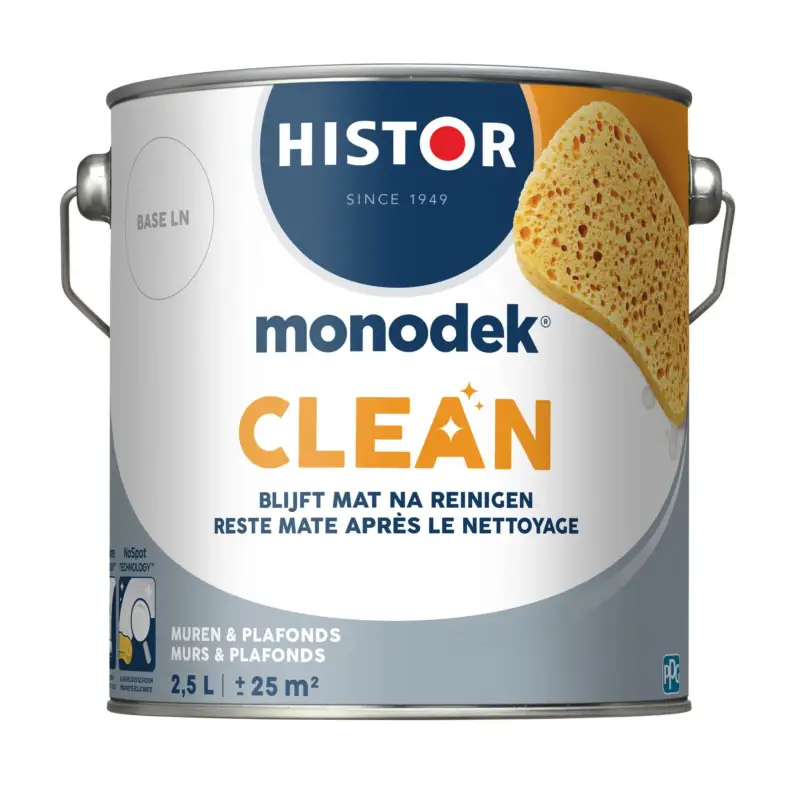 Exclusieve Aanbieding Histor Monodek Muurverf Clean-2,5 LTR - Wit