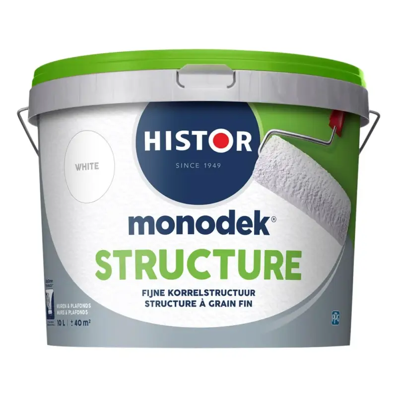 Histor Monodek Structuur Muurverf-2,5 LTR - Wit Koop Online