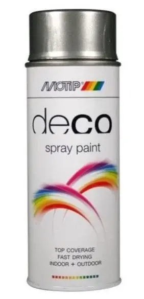 MoTip Deco Colourspray Hoogglans RAL9007 Aluminium Metallic-400 ML Express Levering