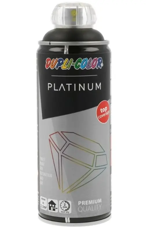 MoTip Dupli-Color Platinum Zijdeglans RAL9005 Diepzwart-400 ML Seizoensaanbieding