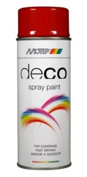 Speciale Aanbieding MoTip Deco Colourspray Hoogglans RAL3003 Robijn Rood-400 ML