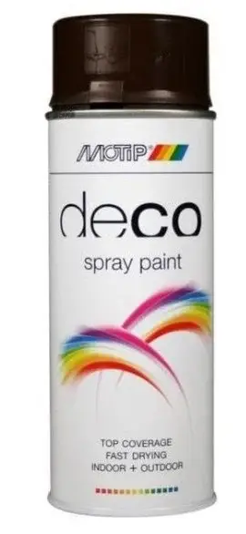 Laatste Kans MoTip Deco Colourspray Hoogglans RAL8017 Chocolade Bruin-400 ML
