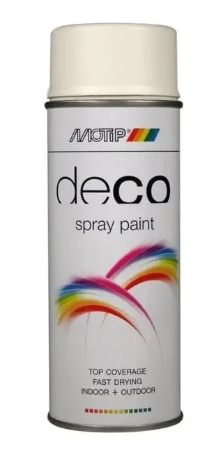 MoTip Deco Colourspray Mat RAL9010 Helder Wit-400 ML Fabrieksprijs
