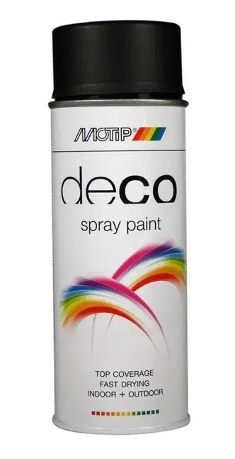 Gereduceerde Prijs MoTip Deco Colourspray Zijdeglans RAL9005 Diep Zwart-400 ML