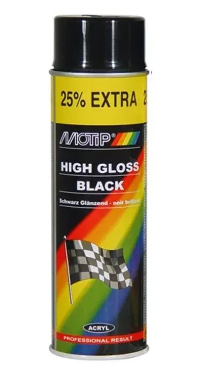 Finale Uitverkoop MoTip Rallye Zwart Hoogglans-500 ML