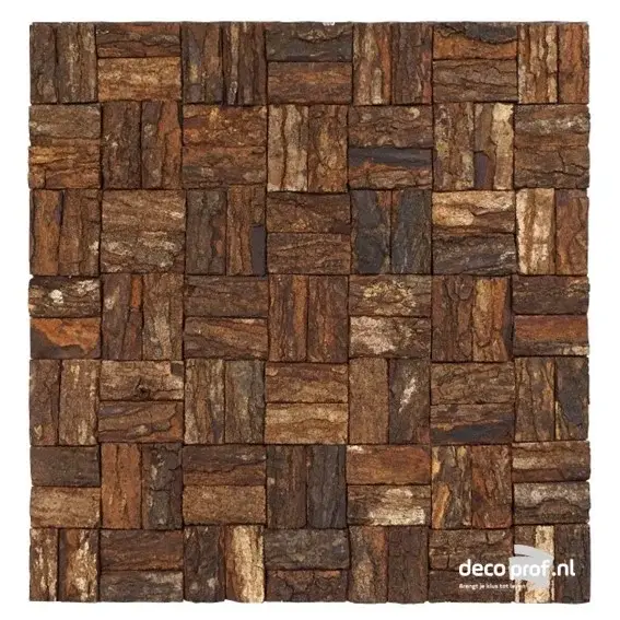 Gereduceerde Prijs Nature at Home Prambanam Besar Mahogany Bark-1,058 m² - 6 panelen