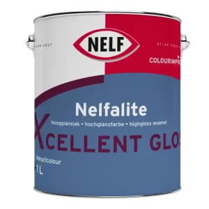 Populair Nelf Nelfalite Xcellent Gloss | Hoogglans Lakverf Binnen & Buiten-1 LTR - Wit